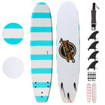 8' Guppy Beginner Surfboards - Safe Soft-Top Surfboards - Best Beginner Surfboards for Kids & Adults - Blue  - Main Image