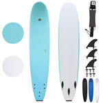 8_ Verve - Beginner Surfboard - Soft Top Surfboard For Kids - Surfboard for Adults - Aqua - Main Image