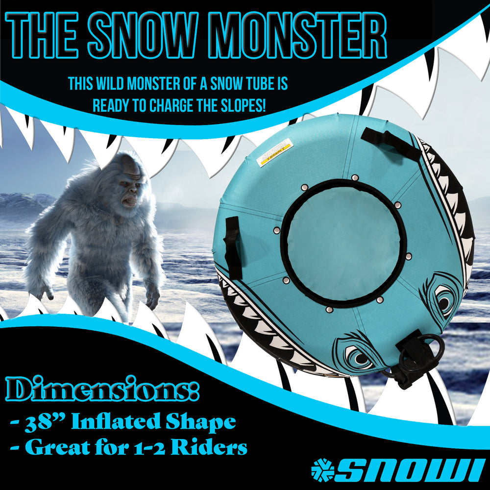 The Snow Monster Snow Sledding Tube - Aqua