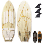 54" Baby Beef Wakesurf Board - Best Performance Wake Surfboards for Kids & Adults - Durable Compressed Fiberglassed Wake Surf Board - Pre-Installed Wax-Free Foam Traction - White - Main Image