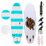 6' Guppy Beginner Surfboards - Safe Soft-Top Surfboards - Best Beginner Surfboards for Kids & Adults - Blue - Main Image