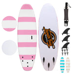 6' Guppy Beginner Surfboards - Safe Soft-Top Surfboards - Best Beginner Surfboards for Kids & Adults - Pink- Main Image