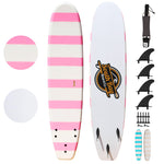 8' Guppy Beginner Surfboards - Safe Soft-Top Surfboards - Best Beginner Surfboards for Kids & Adults - Pink- Main Image