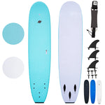 8' Verve - Beginner Surfboard - Soft Top Surfboard For Kids - Surfboard for Adults - Aqua  - Main Image.jpg