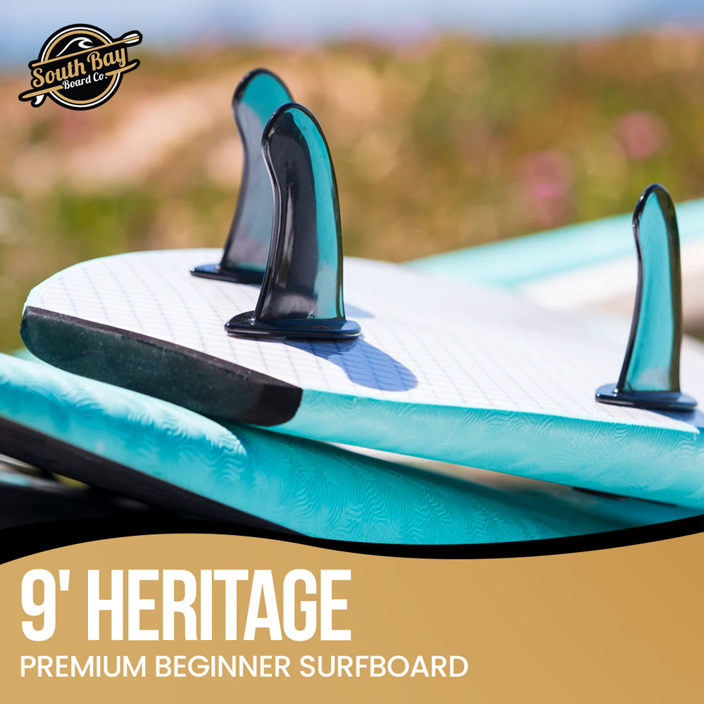 8_ Verve - Beginner Surfboard - Soft Top Surfboard For Kids - Surfboard for Adults - Aqua - Lifestyle