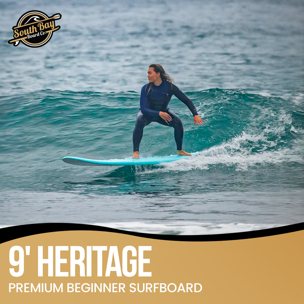8_ Verve - Beginner Surfboard - Soft Top Surfboard For Kids - Surfboard for Adults - Aqua - Lifestyle