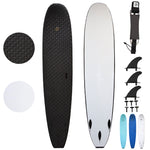 8_ Verve - Beginner Surfboard - Soft Top Surfboard For Kids - Surfboard for Adults - Black- Main Image