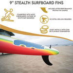 Soft Top Surfboard 9" Stealth Fin