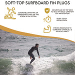 Soft Top Surfboard Fin Plugs