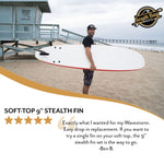 Soft Top Surfboard 9" Stealth Fin
