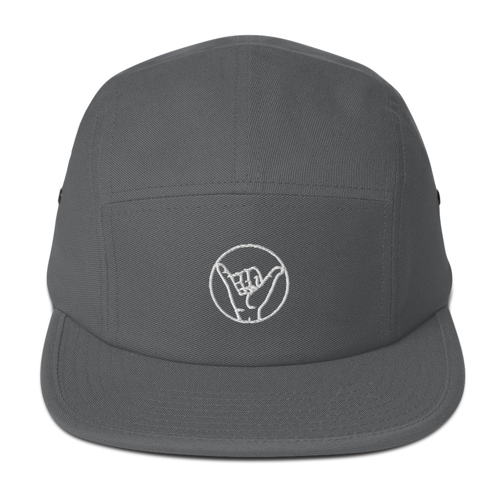 5 Panel Camper Hat - White Shaka Logo