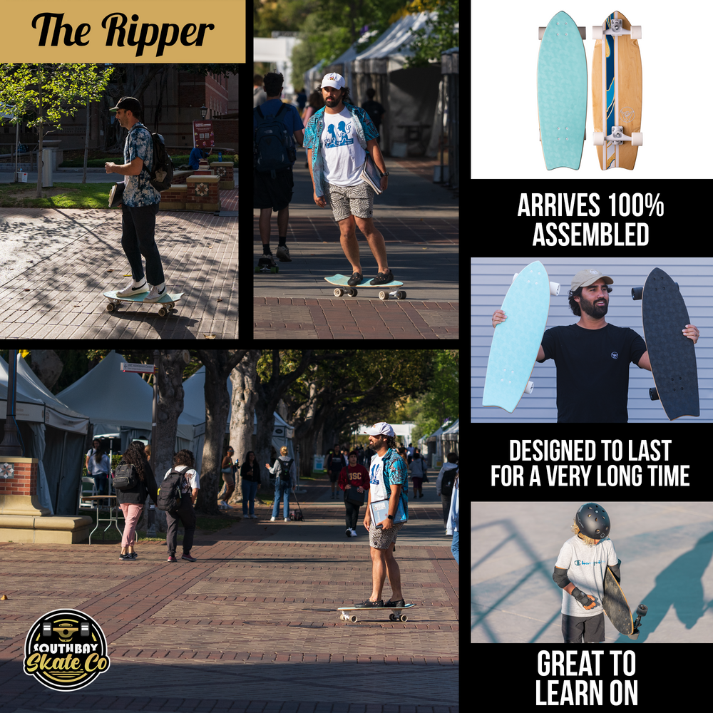 The Ripper - Aqua - Barefoot Skateboards