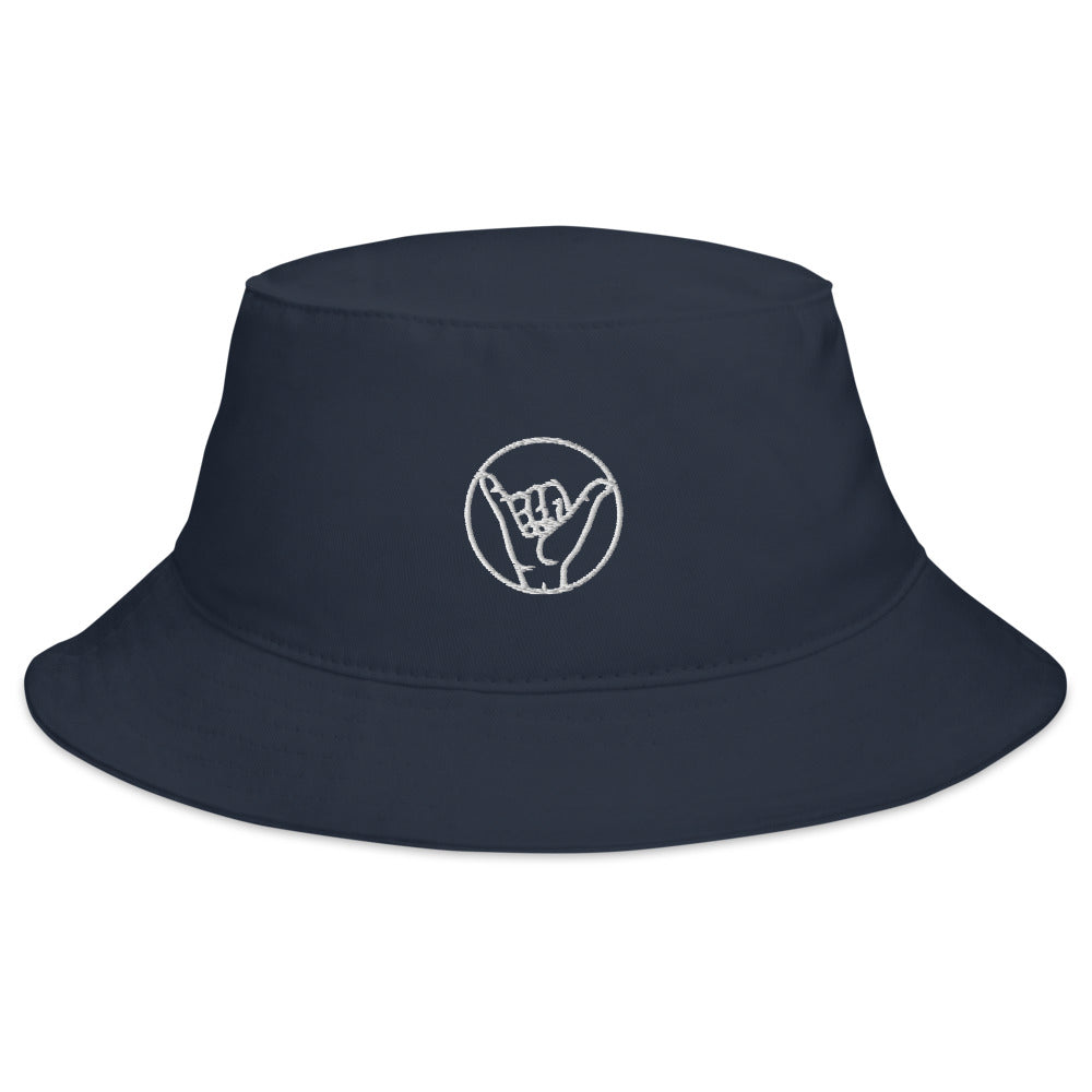 Bucket Hat - White Shaka Logo