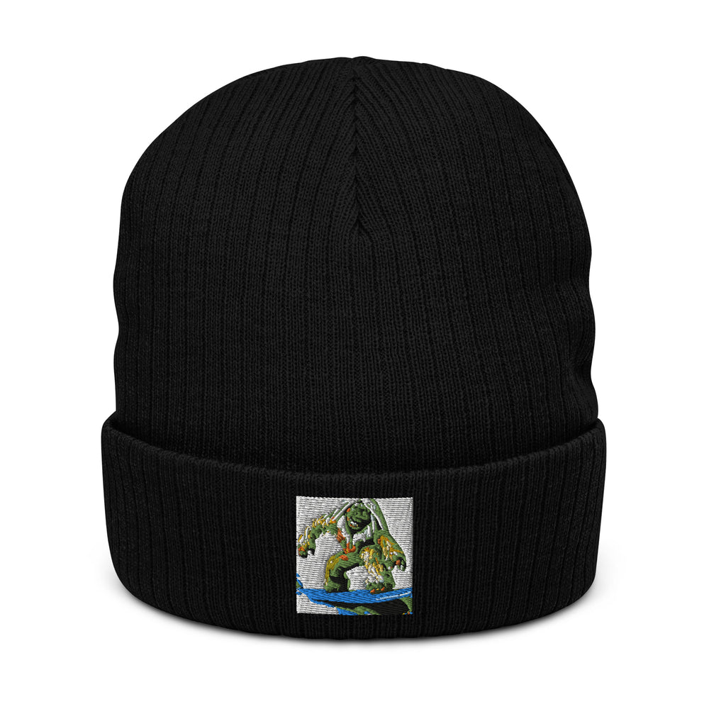 Surfing Yetti - Ribbed knit beanie