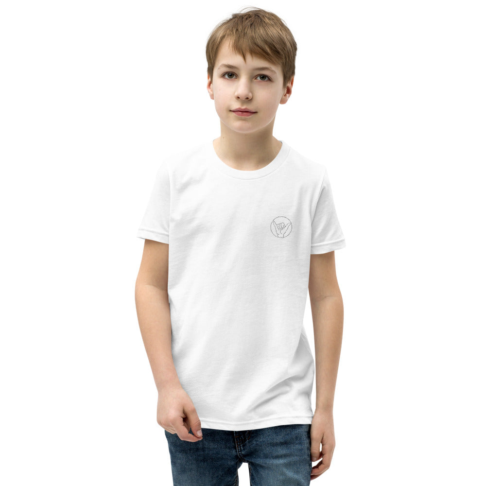 Youth Short Sleeve T-Shirt - White Shaka Logo
